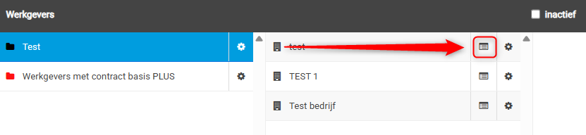 Screenshot dat de locatie van de knop toont